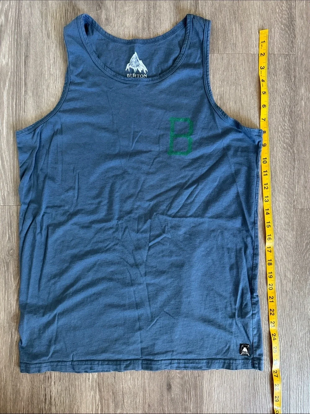Men’s Burton Blue Sleeveless Cotton Tank Top - Picture 8 of 8